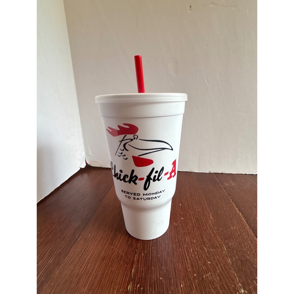 Chick-fil-A Reusable Plastic Tumbler Cup with‎ Lid and Straw Atlanta Greenbriar
